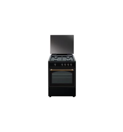 Vitrokitchen RU6060B cocina Cocina independiente Encimera de gas Antracita