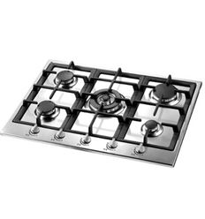 Placa Gas Butano Vitrokitchen EN63IB, 4 Fuegos, Inox, 58 x 51 cm