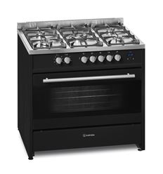 COCINA MEIRELES G910BL 5F 90X60 NEGRA BUT - G910BL