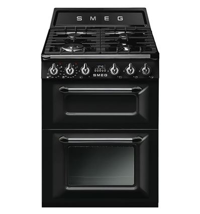 COCINA GAS/ELECTRICA SMEG TR62BL 4F 60X60 NEGRO - TR62BL