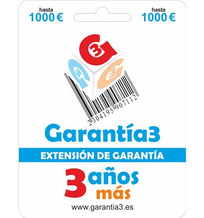 EXTENSIÓN DE GARANTÍA 3 AÑOS (MAX-1000) - G3PD3ES1000
