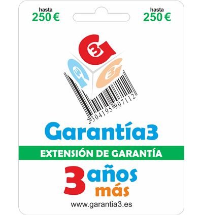 EXTENSIÓN DE GARANTÍA 3 AÑOS (MAX-250) - G3PD3ES250