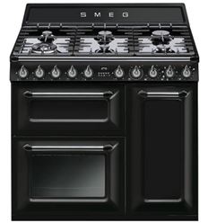 COCINA GAS SMEG TR93BL 90CM 6 FUEGOS NEGRO - TR93BL