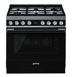 COCINA GAS SMEG CPF9GPBL 90X60CM 6F NEGRO A+ - CPF9GPBL