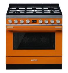 COCINA GAS SMEG CPF9GPOR 90X60CM 6F NARANJA A+ - CPF9GPOR