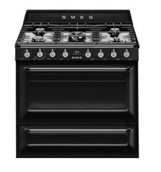 COCINA SMEG TR90P2 NEGRA 90CM 5Z - TR90BL2