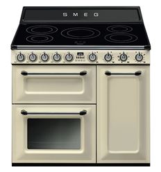 COCINA INDUCCION SMEG TR93IP2 CREMA 90CM A