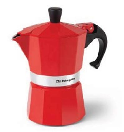 CAFETERA ORBEGOZO KFR 340 3 TAZAS ROJA - KFR340