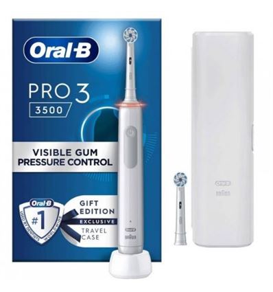 CEPILLO DENTAL ORALB PRO 3 3500 BLANCO + ESTUCHE - PRO33500