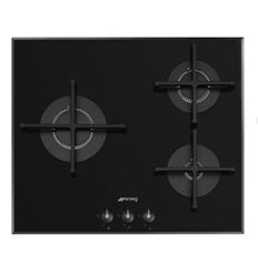 PLACA GAS SMEG PV163B3 60CM 3 ZONAS NEGRO