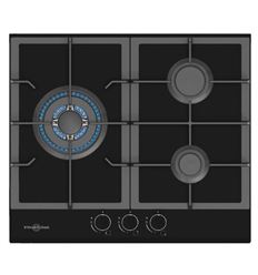 Encimera Vitrokitchen CG630NB 3F butano cristal NE
