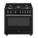 COCINA GAS SMEG CX91GMBL 90X60 NEGRO A - CX91GMBL