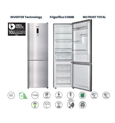 COMBI INFINITON FGC322TC85XCA NF 186X60 C INOX - FGC-322TC85XCA