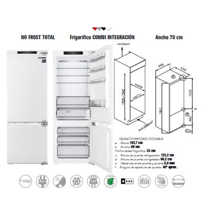COMBI INTEGR. INFINITON FGC-BB690 194X70CM NF E - FGC-BB690