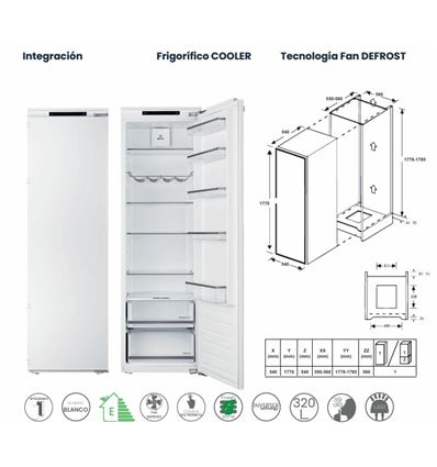 FRIGO INTEGR. COOLER INFINITON CL-BB34 177X54CM - CLBB34