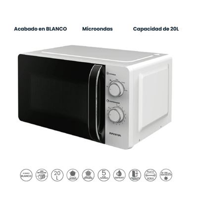 MICROONDAS INFINITON MW-HW2070 20L 700W BLANCO - MWHW2070