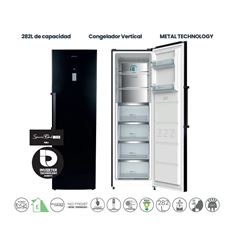 CONGELADOR INFINITON CV19DST NF 185X59.5 E BLACK X - CV-19DST