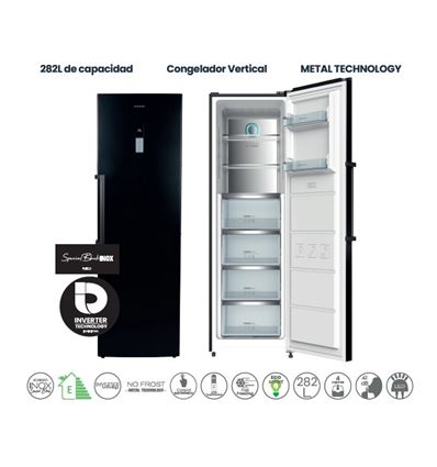 CONGELADOR INFINITON CV19DST NF 185X59.5 E BLACK X - CV-19DST
