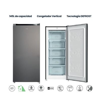 CONGELADOR INFINITON CV140L25XEQ 126X54 E INOX - CV-140L25XEQ