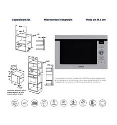 MICROONDAS INTEGR. INFINITON IMW1625 25L 900W GRIX