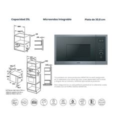 MICROONDAS INTEGR. INFINITON IMW-DD2S 25L 800W - IMW-DD2S