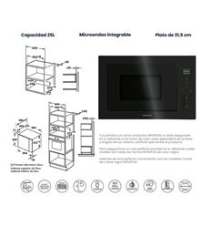 MICROONDAS INTEGR. INFINITON IMWGBK25 25L GRILL CW - IMW-GBK25