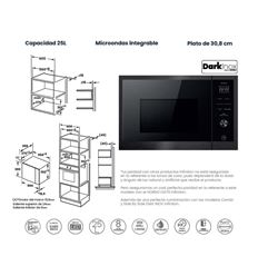 MICROONDAS INTEGR. INFINITON IMWSS25L 25L 800W NEL - IMW-SS25L