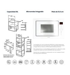 MICROONDAS INTEGR. INFINITON IMW-WGL52 25L 900W - IMW-WGL52