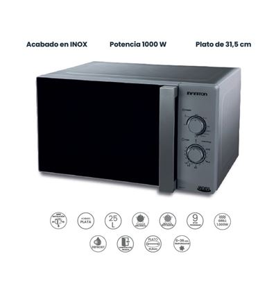 MICROONDAS INFINITON MW2511C 25L 900W GRILL INOX - MW-2511C