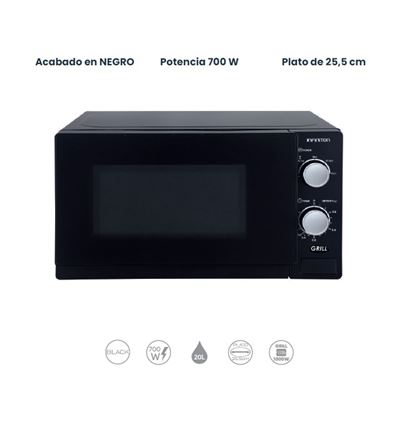 MICROONDAS INFINITON MW-B2210 20L 700W NEGRO - MW-B2210