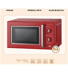 MICROONDAS INFINITON MW-RE20 20L 700W ROJO
