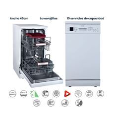 LAVAVAJILLAS INFINITON DIW4510W 45CM E 3RA BANDEJA - DIW-4510W