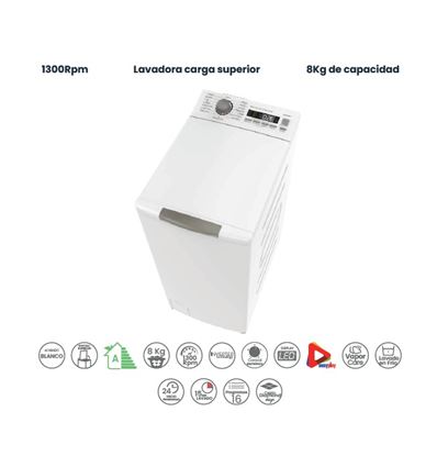 LAVADORA C.S INFINITON TLW-D83ABH 8KG 1300RPM A - TLW-D83ABH