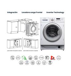 LAVADORA INTEGR. INFINITON WMB84AWG 8KG 1400RPM A - WM-B84AWG