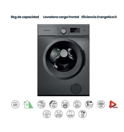 LAVADORA INFINITON WMD61DPE 6KG 1000RPM D INOX - WM-D61DPE