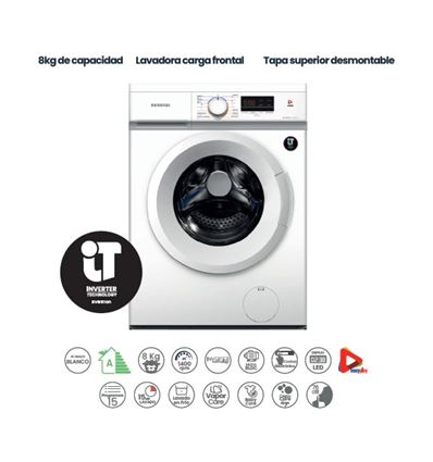 LAVADORA INFINITON WMD84AWT 8KG 1400RPM A - WM-D84AWT