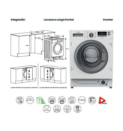 LAVADORA SECADORA INTEGR. INFINITON WSDB695 8/6KGB - WSD-B695