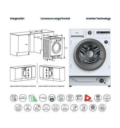 LAVADORA SECADORA INFINITON WSD-BBG86WAD 8KG D/A - WSD-BBG86WAD