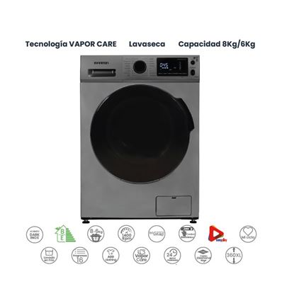 LAVADORA SECADORA INFINITON WSD-G69S 8/6KG B - WSD-G69S