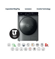 LAVADORA SECADORA INFINITON WSDK0A7D5DK 10/7KG 15X