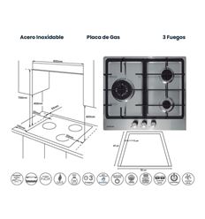 ENCIMERA INFINITON GAS320WB 3F INOX BUT - GAS-320WB