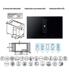 INDUCCION EXTRACION INFINITON HH-W83A874 8ZONAS - HH-W83A874