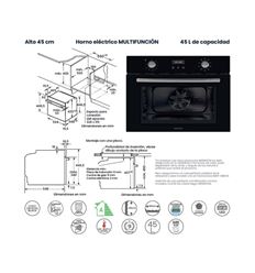 HORNO COMPACTO INFINITON 40BEN1 MULTIF. A NEGRO - HORNO40BEN1