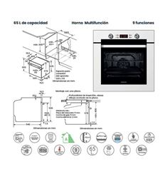 HORNO INFINITON 70WH19 MULTIF. A BLANCO - HORNO 70WH19.