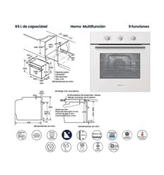 HORNO INFINITON 818LB MULTIF. A BLANCO - HORNO818LB