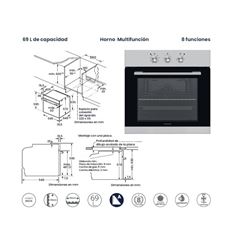 HORNO INFINITON HORNO B698 60CM INOX A - HORNOB698