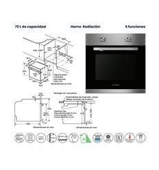 HORNO INFINITON B70L4 A INOX - HORNOB70L4