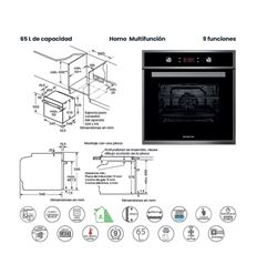 HORNO INFINITON CA6516 MULTIF. A INOX - HORNOCA6516