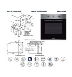 HORNO INFINITON CB6516 MULTIF. A INOX - HORNOCB6516