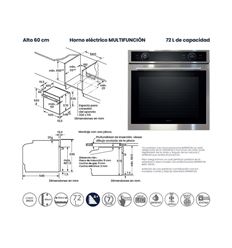 HORNO INFINITON HORNO DD13SA 60CM INOX A - HORNO DD13SA